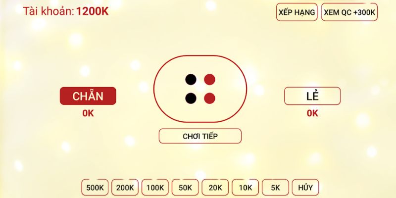 Các cửa cược xóc đĩa phổ biến tại nền tảng này